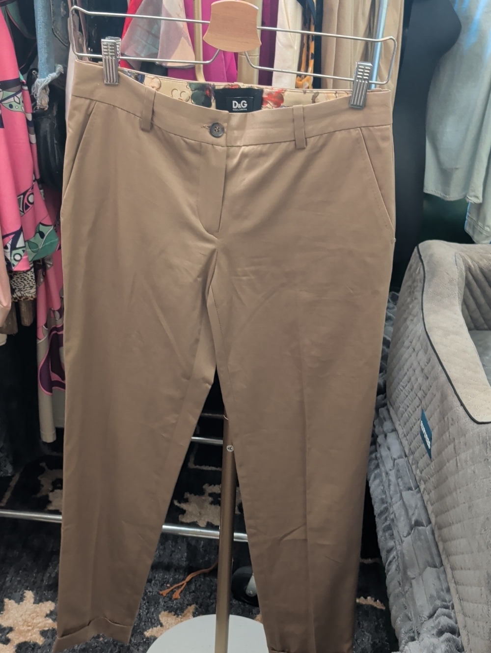Dolce & Gabbana Khaki Straight-Leg Chinos